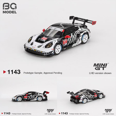 MINIGT#1143 1:64保时捷911GT3 R#77 AO Racing万圣节合金车模