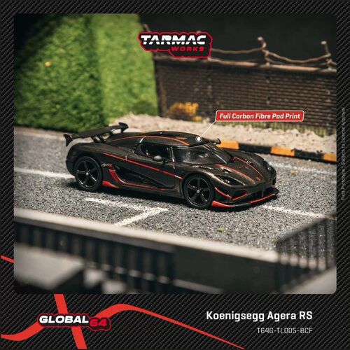 TW 1:64科尼赛克Koenigsegg Agera RS全碳黑合金汽车模型收藏