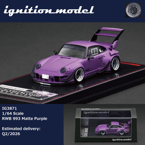 IG 1:64保时捷911 RWB 993宽体合金汽车模型收藏摆件礼物