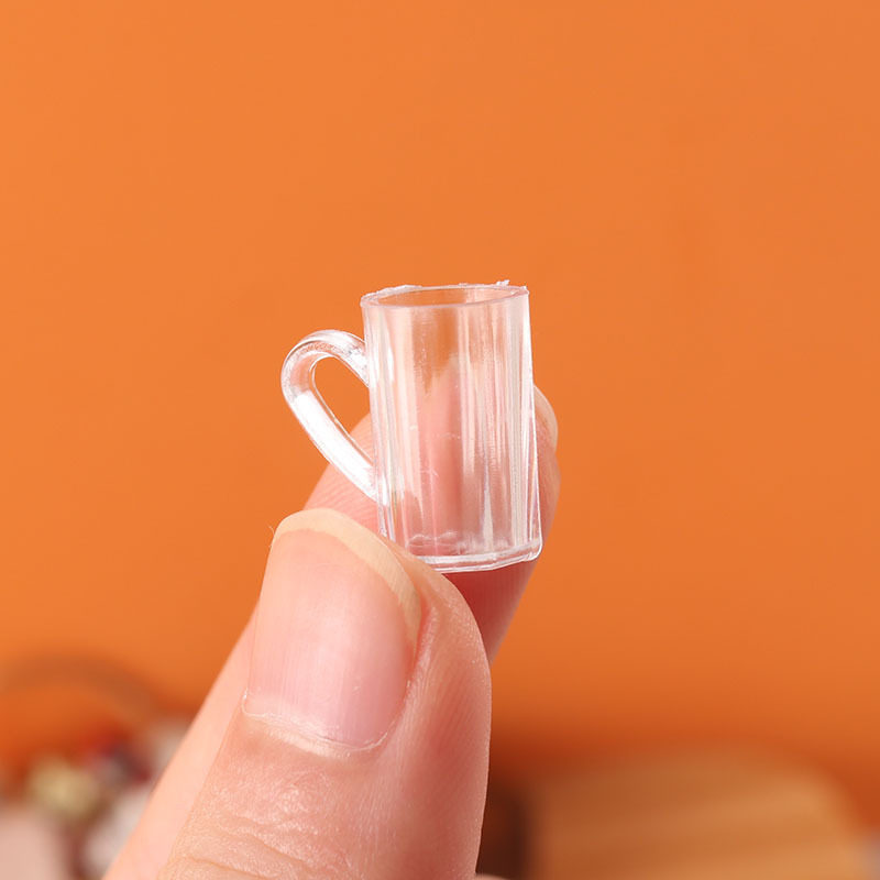 迷你娃娃屋玻璃杯模型dollhouse微缩啤酒杯空杯道具ob11袖珍杯子