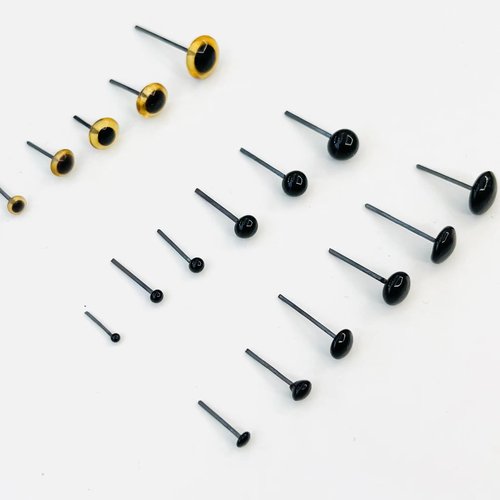 工喜手工玩偶眼睛针插式扁圆形