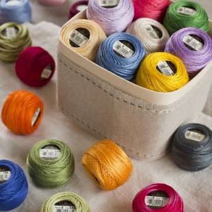 工喜手工法国DMC8号蕾丝线Art116 DIY编织材料dmc 珠光轴线梭编线