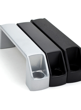 LS522方形尼龙拉手铝合金型材把手柜门塑料提手柄孔距90mm120/180