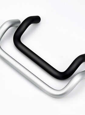 铝合金圆棒双折弯拉手 UHFNEA弧形倾斜角型拉手斜拉门把手LS532AL