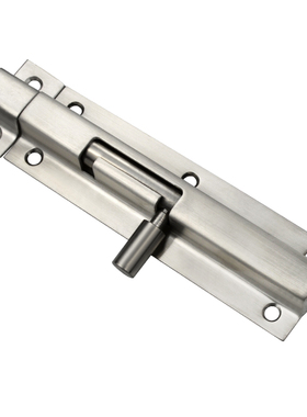 304不锈钢插销内置弹簧锁门扣闩门栓锁大门HHMT90/180防盗明插销