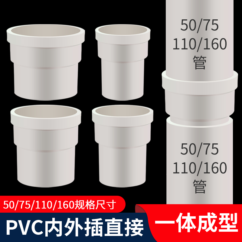 PVC管50/75/110/160内外插直接