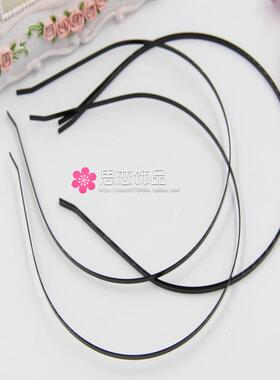 日韩diy猫耳朵咖啡色发饰光面黑色蓝色粉色紫色玫红色绕布小发箍