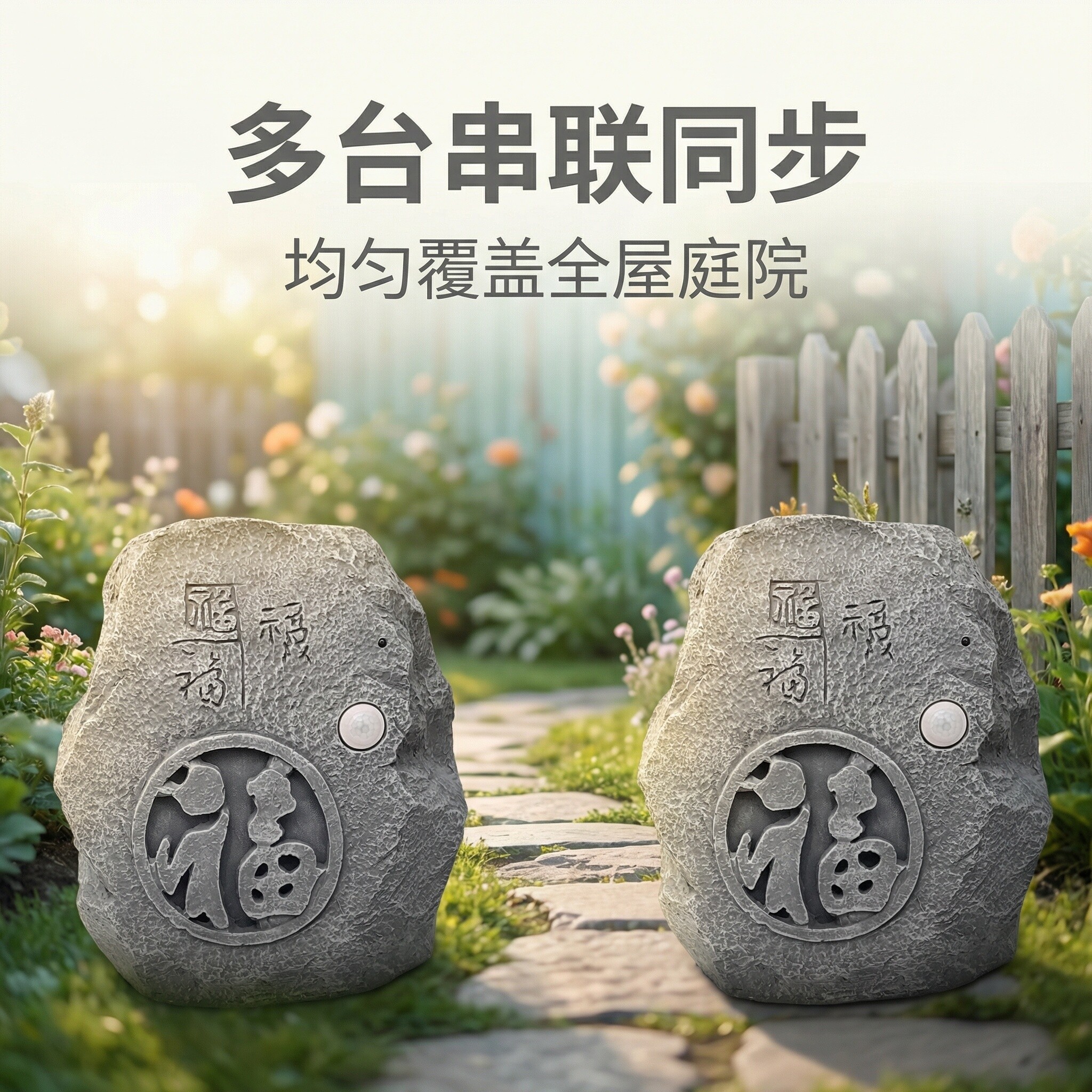 太阳能充电蓝牙音箱 无线音响 民宿别墅花园两用