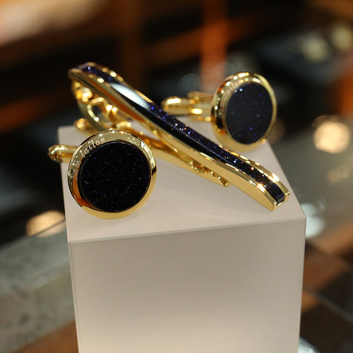 金色袖扣星空定制法式衬衫轻奢