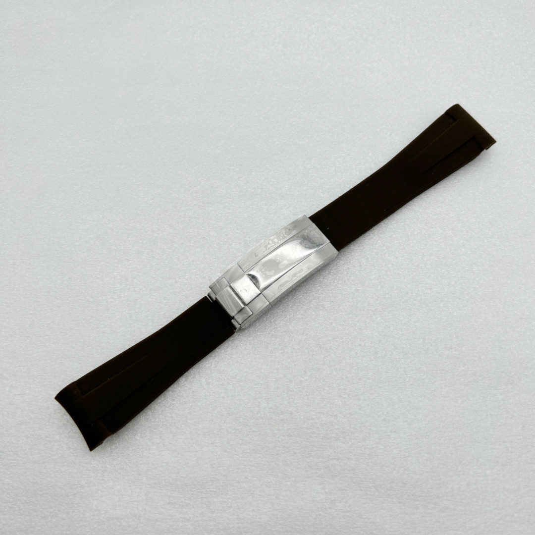 thumbnail for 20MM Curved Interface Rubber Silicone Strap Folding Clasp is suitable for Water Ghost Yacht Daytona Single Folding Clasp