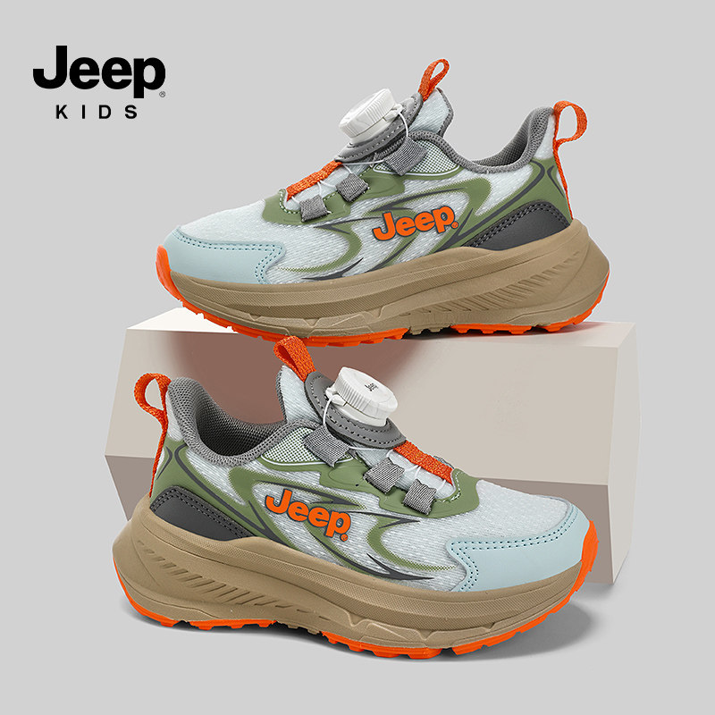 JEEP吉普儿童运动鞋2026春季新款透气网面男童女童休闲跑步童鞋子