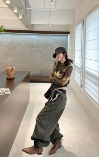 百搭圆领长袖 2025秋款 时尚 韩版 T恤女宽松显瘦上衣 新款