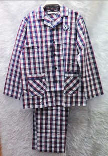 男士 套CF1003 睡衣春情侣系秋鹿品牌精棉大气国民领梭织色织格长裤