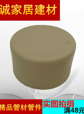 联塑浅灰色PPR冷热水管材管件 管帽 20 25 32 40 50 63 管堵 闷头