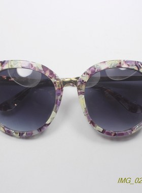 潮款韩版高清防紫外线太阳眼镜高档板材大框时尚男女遮脸墨镜黑色