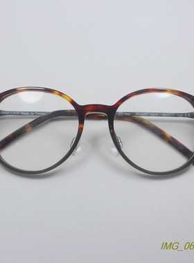 外贸超轻TR90加纯钛近视眼镜框时尚复古文艺圆眼镜玳瑁拼灰色992