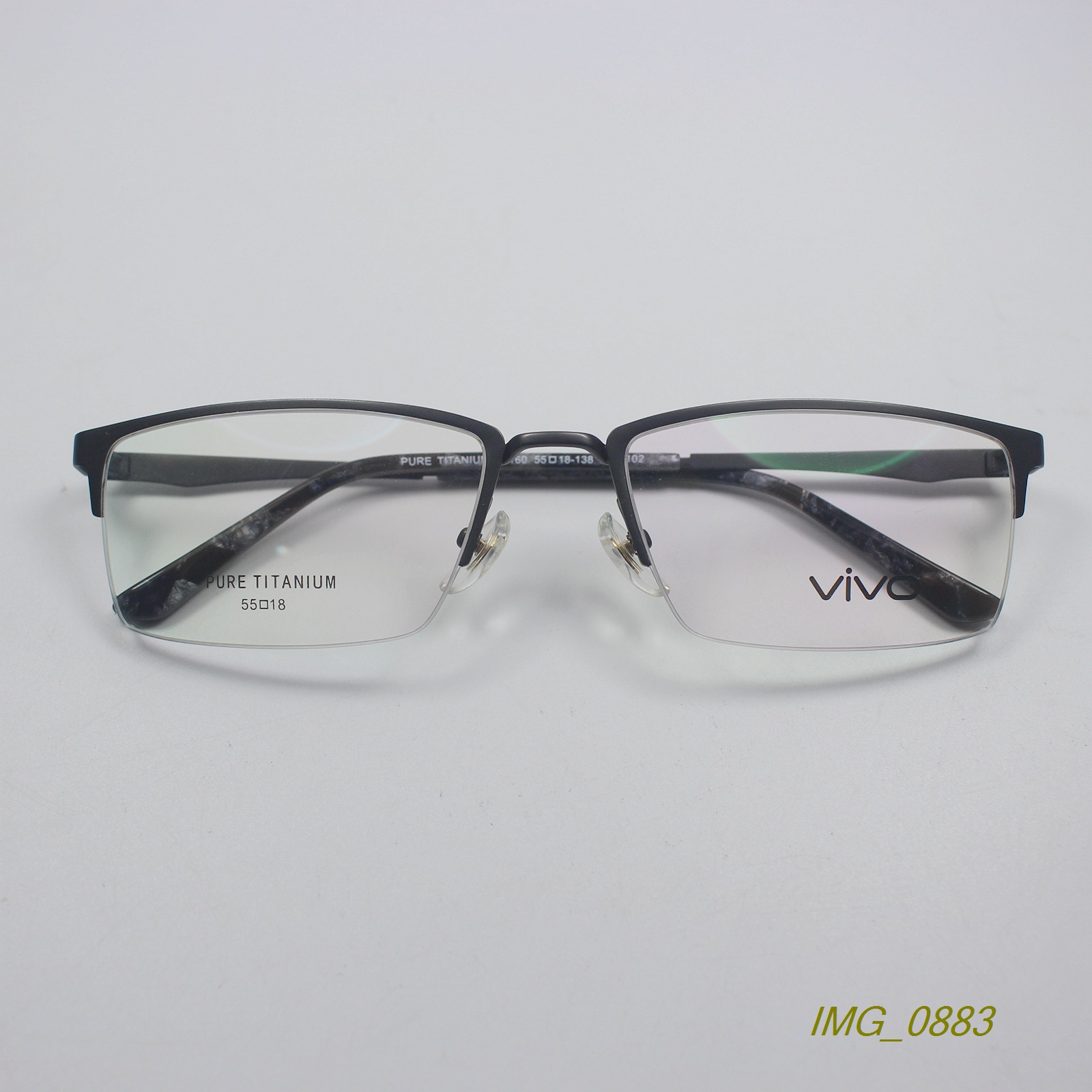 经典款男女半方框钛合金超轻镜架