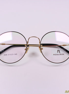 外贸超轻复古圆框金属近视眼镜架时尚男女文艺光学眼镜框5色3006