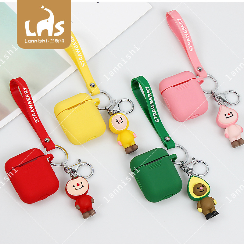 卡通保护套公仔耳机钥匙扣