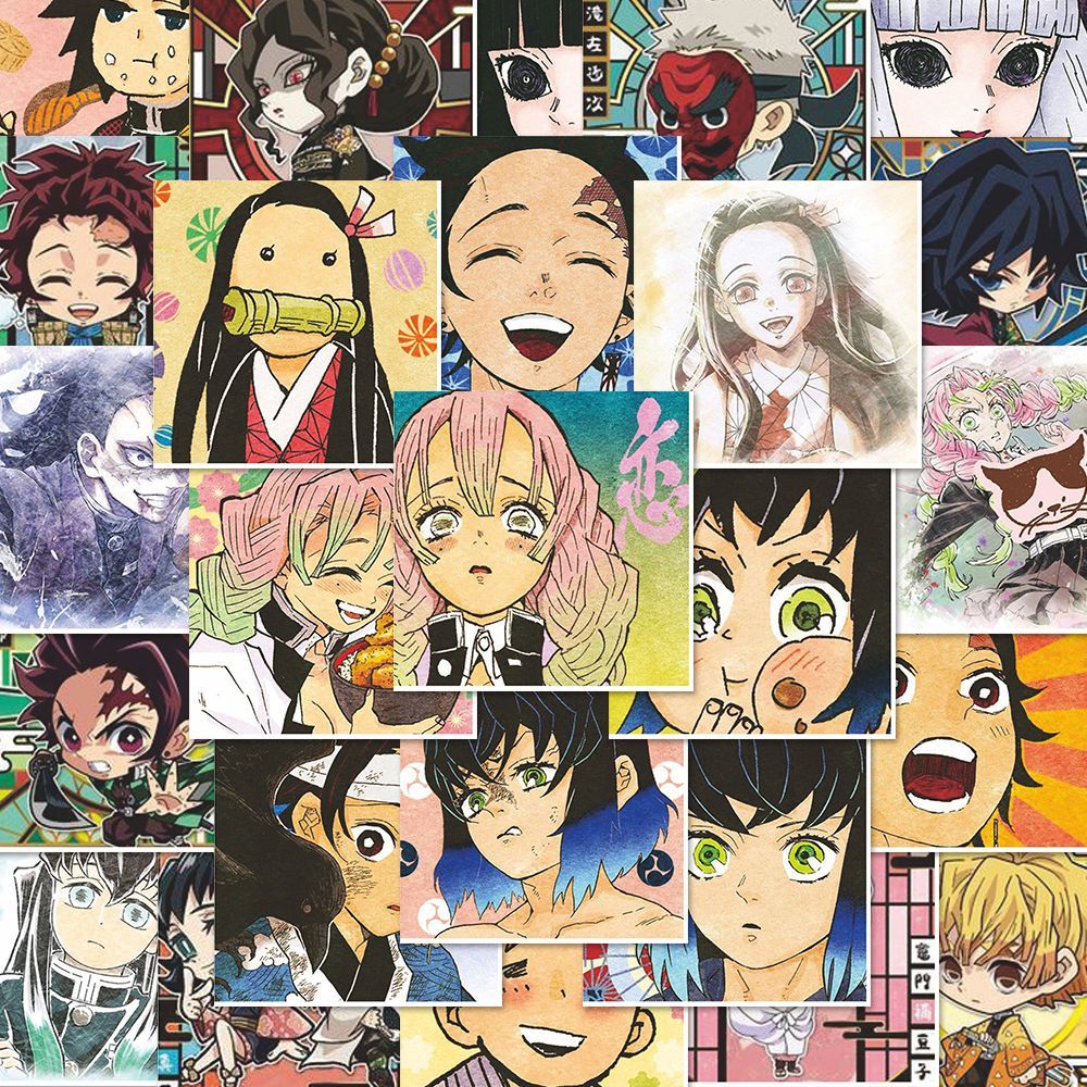 162张鬼灭之刃头像贴纸热门动画精美高颜值周边创意装饰贴画diy