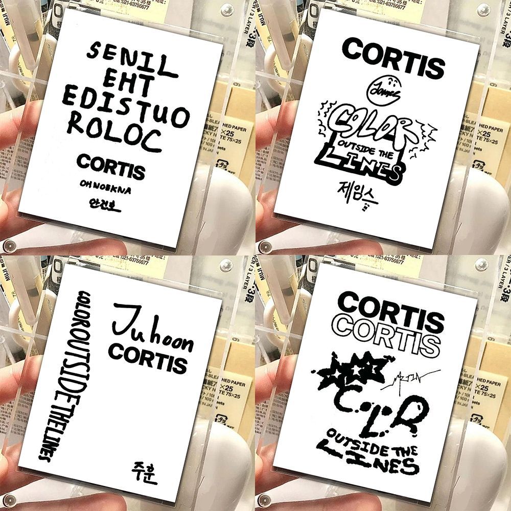 cortis手绘拍立得马丁赵雨凡简约个性水洗标饭制明信片LOMO卡小卡