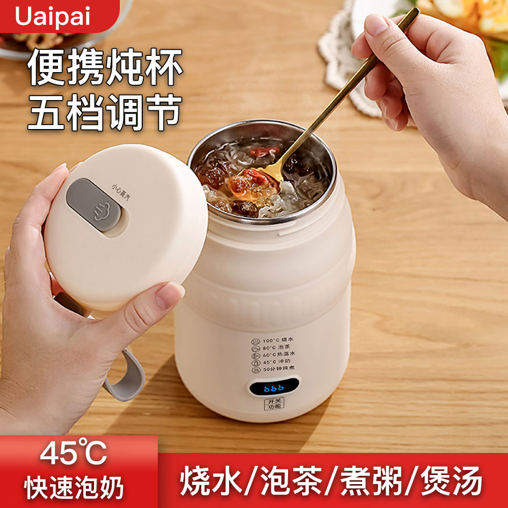 电热杯炖煮一体养生烧水糊便携式