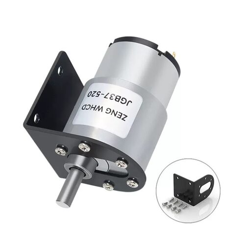 JGB37-520微型减速正反转调速直流电机6V 12V24V智能四驱车马达