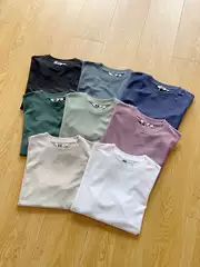 Buy It~ a Batch from the Old Factory! Limited Quantity! Classic Solid Color Couple Short-Sleeve T-Shirt New 465185
