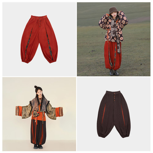 谜阿凰原创汉元素女裤四季日常