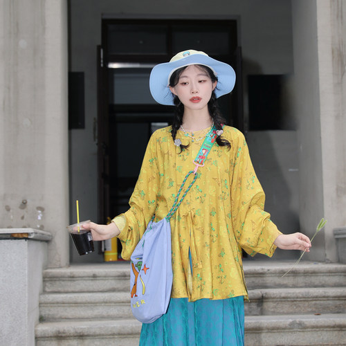 谜阿凰【晓梦迷蝶】明汉服圆领衫