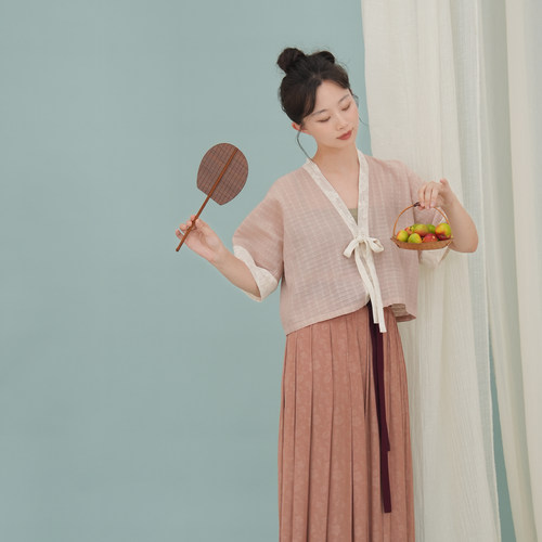 谜阿凰云胭半臂夏季清凉感汉服女