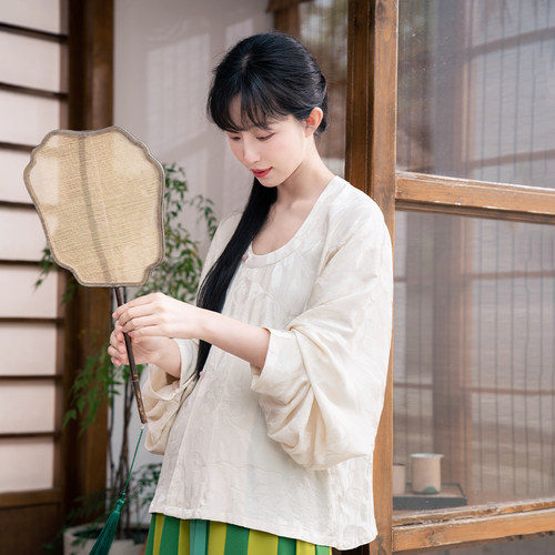 谜阿凰【苏堤春晓】春夏日常轻汉服半身裙绿色唐制小个子新中式女