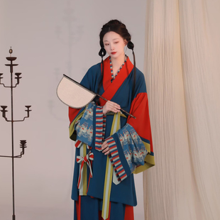 交窬裙毕家滩设计师款 谜阿凰 晋制复原风汉服套装 绮衣 楼兰半袖