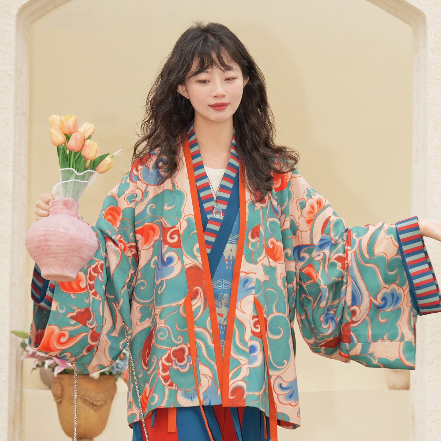 谜阿凰晋制复原风交领汉服上衣图片