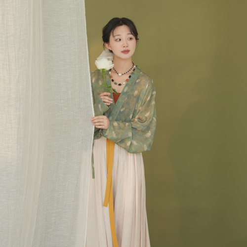 谜阿凰栖春山宋制飞机袖汉服女夏