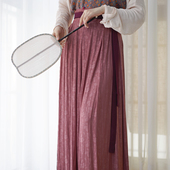 谜阿凰仿花罗紫色汉服半身裙女小个子春夏改良国风日常百搭通勤款