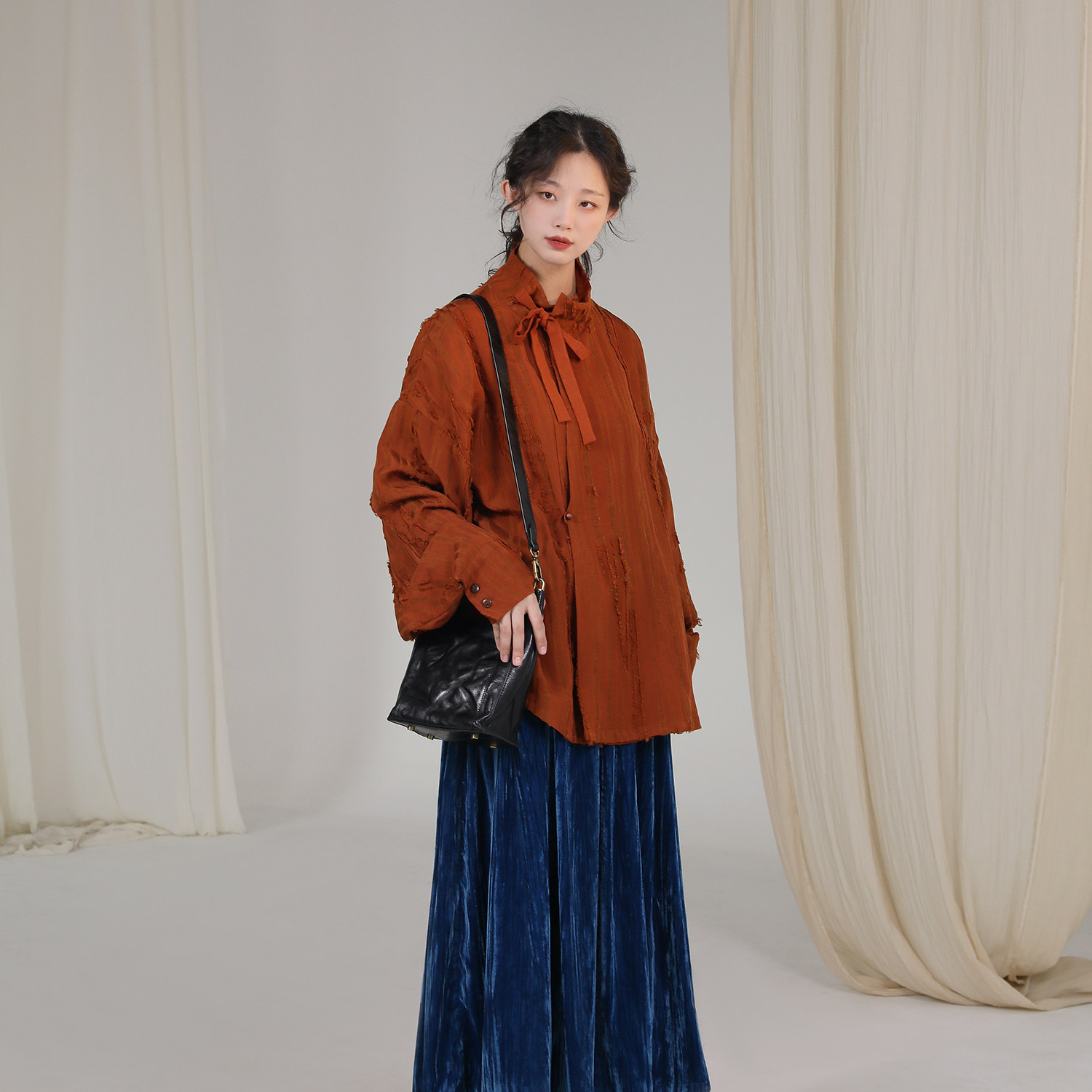 谜阿凰改良汉服汉元素半身裙上衣