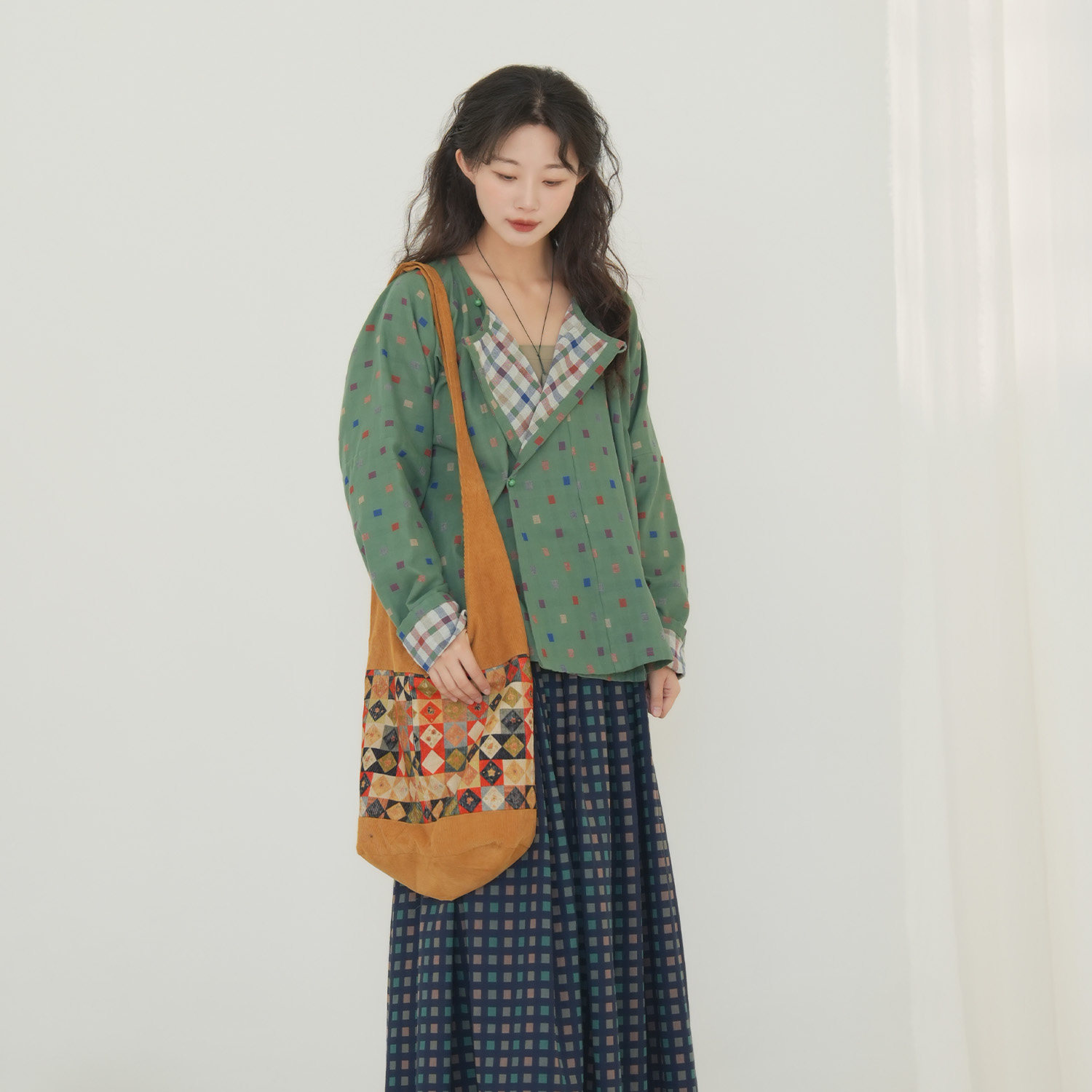 谜阿凰松霜圆领衫唐制汉服夏季女