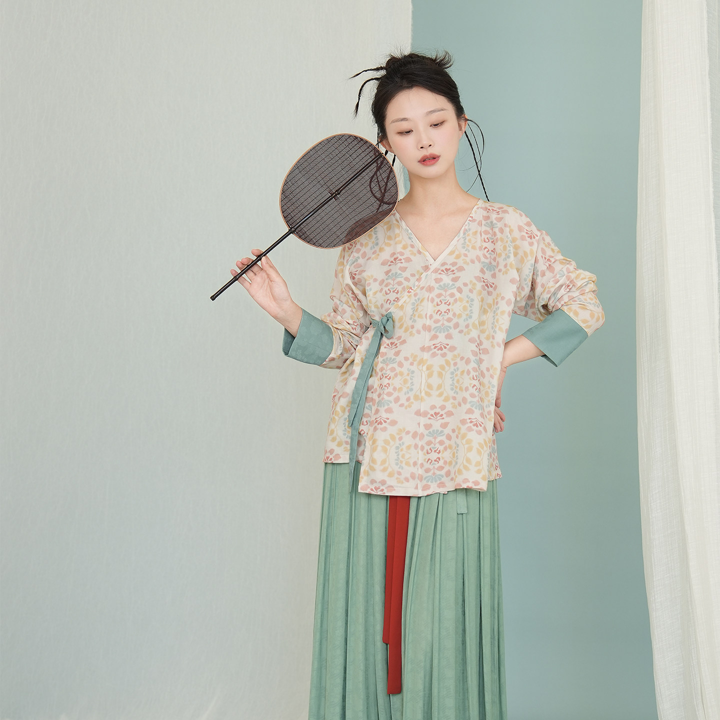 谜阿凰【南絮里衣】唐制天丝汉服日常款上衣古风半身裙女早秋新款