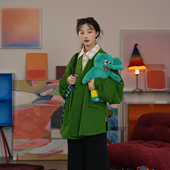 谜阿凰 绿热岩绒 明制汉服加绒上衣秋冬日常国风复古松弛感女士