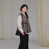 清梦 明制汉服比甲叠穿新中式 设计感马夹汉元 谜阿凰 素衬衫 女秋