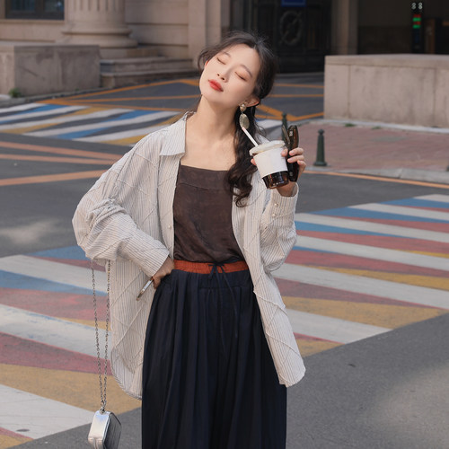 谜阿凰新中式改良汉服外套式衬衫