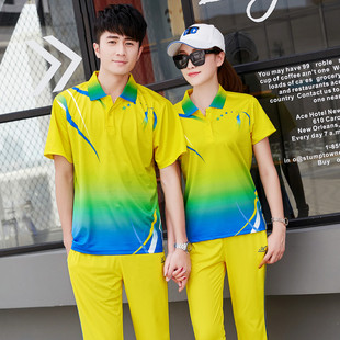 中国梦之队运动服套装短袖男女同款T恤夏季大码团体健步走跳操服