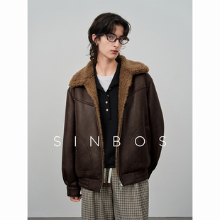 【天天yoko&SINBOS】庄园晨雾 羊剪绒外套女复合皮毛一体外套