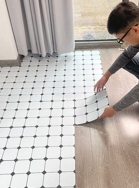 防水地贴防滑阳台pvc地板贴自粘地板革厨房防油贴纸装饰瓷砖贴纸
