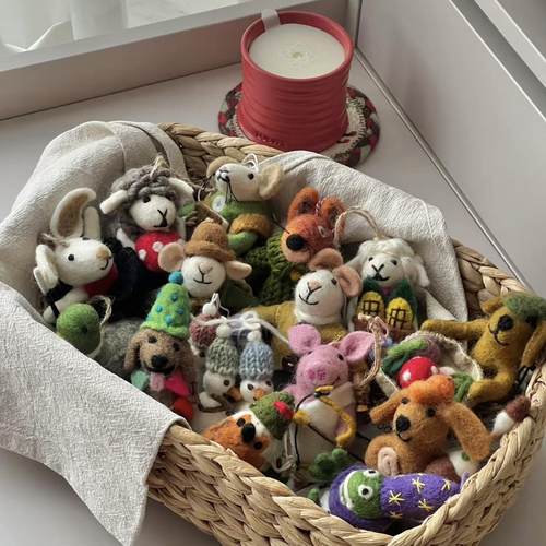 英国【正品】feltsogood毛毡玩偶包挂公仔手机挂件 老鼠&小熊