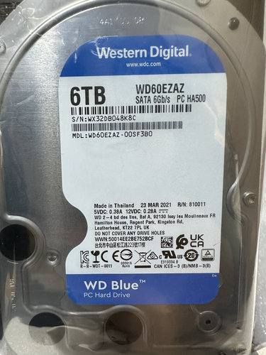 西数6T蓝盘WD60EZAZ监控硬盘