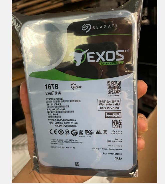 希捷 16T硬盘 16TB 银河 机械硬盘EXOS X16企业ST16000NM001G国行 电脑硬件/显示器/电脑周边 机械硬盘 原图主图