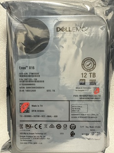 EXOS EMC X16机械盘 0V308G 戴尔12T硬盘SATA企业盘ST12000NM005G