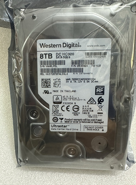 西数8T硬盘8TB监控硬盘HUS728T8TALE6L4机械硬盘WD 8T HC320企业